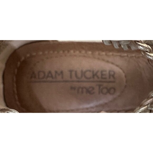 Adam Tucker by Me Too Nikita 5 Gold Open Toe Gladiator CushIoned Sandal Sz 6 EUC - Picture 4 of 7